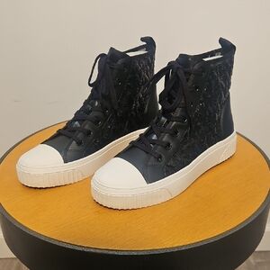 Michael Kors Black and White High-Top Sneakers